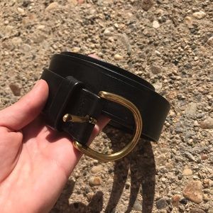 100%Leather Madewell Belt Size Small Round Buckle